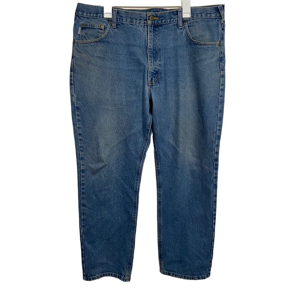 Carhartt 40x30 Medium Wash Straight Leg Jeans